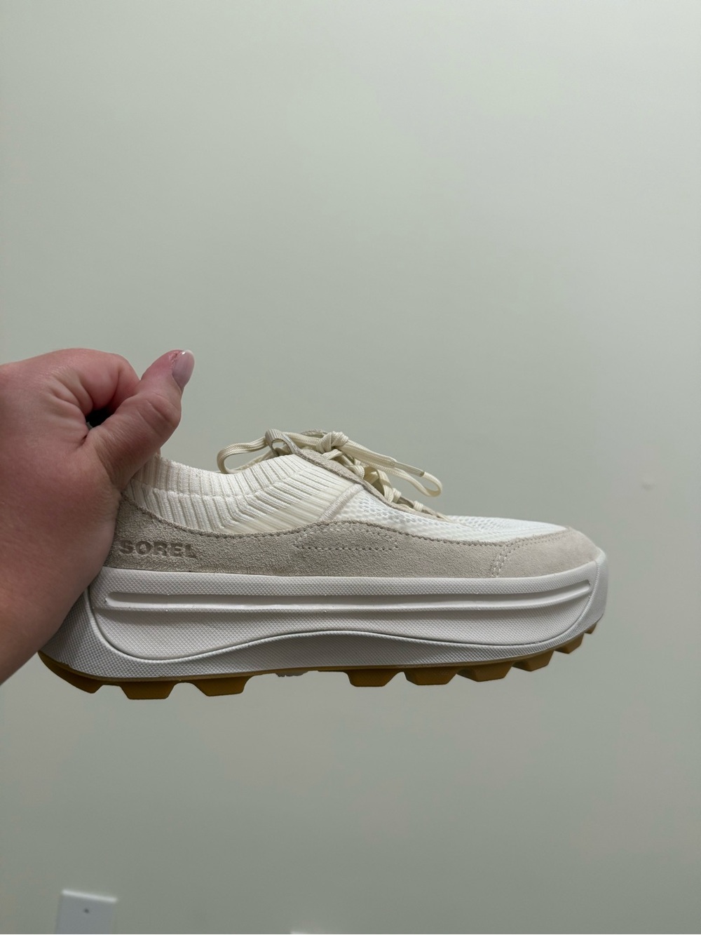 Sorel Ivory and Gum Platform Trainer